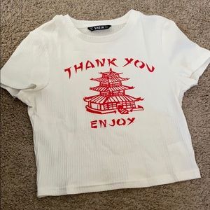 CROP TOP SIZE SMALL, NEVER WORN